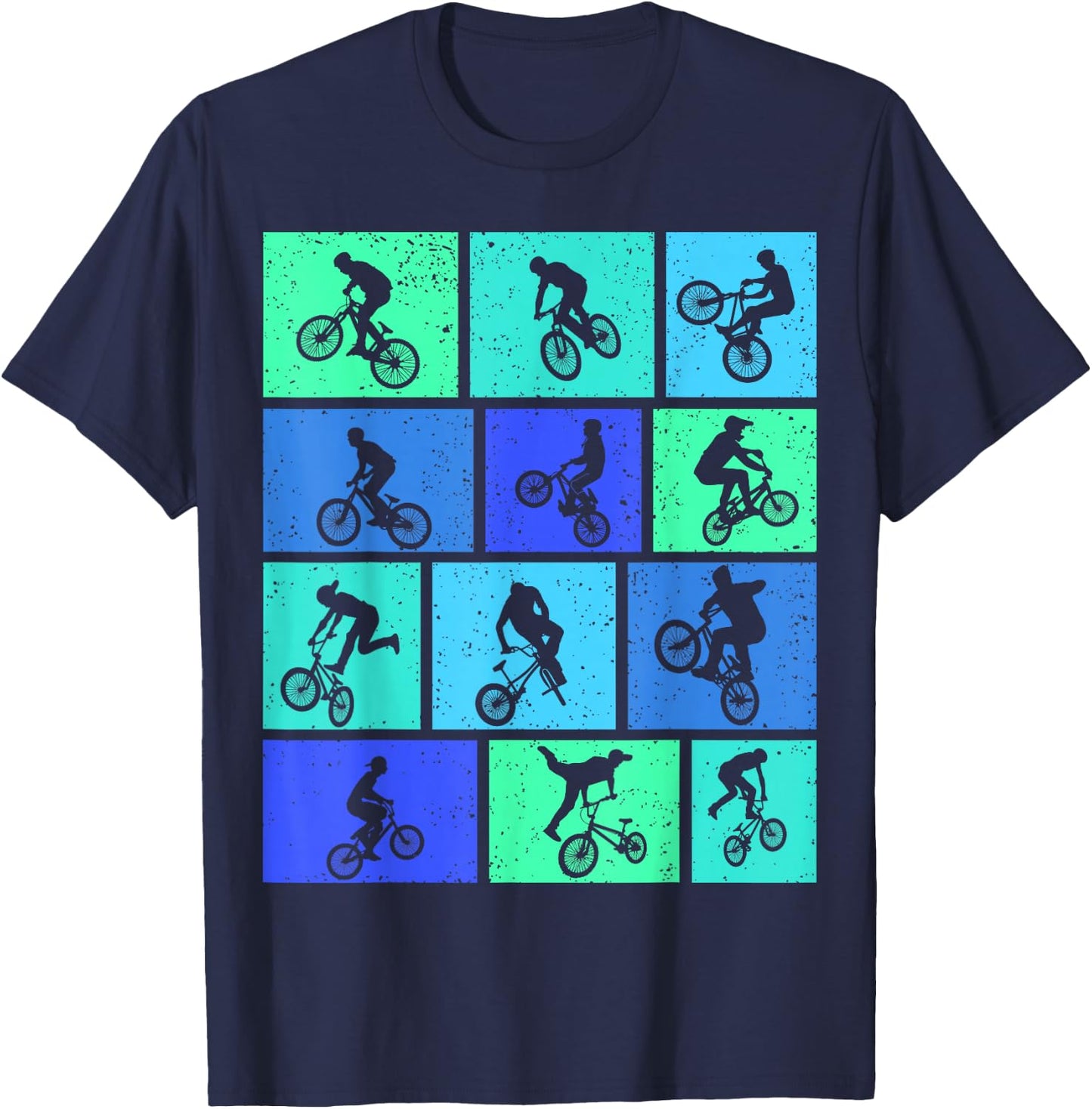 BMX Bike Bicycle Stunt Kids Boys T-Shirt - T-Shirt | Navy