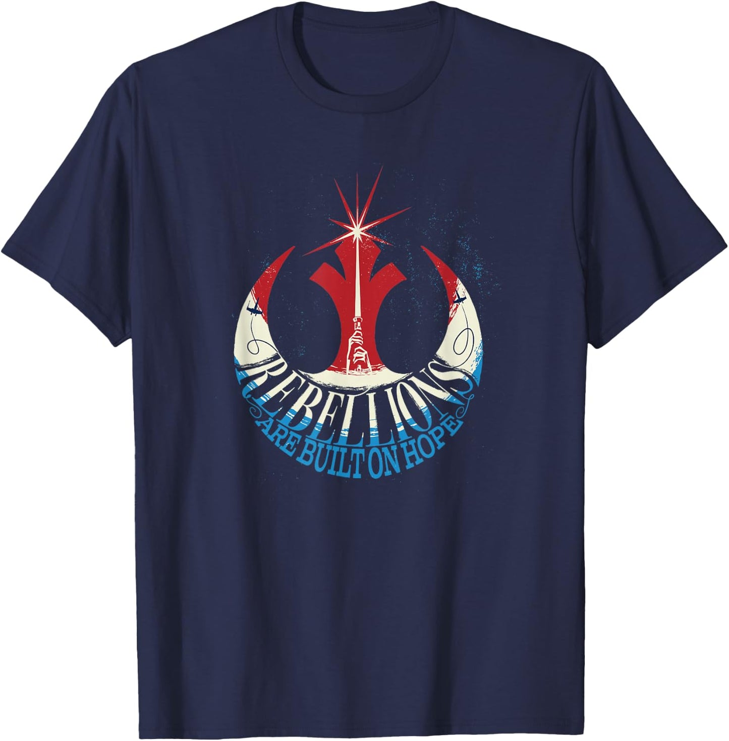Star Wars Rebellions Are Built On Hope Rebels Americana T-Shirt - T-Shirt | Navy