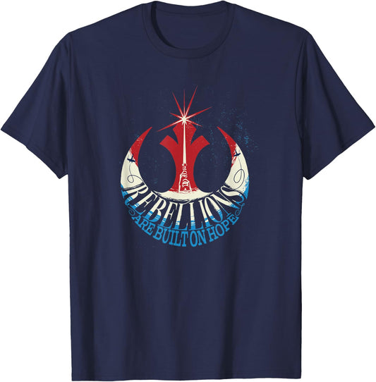 Star Wars Rebellions Are Built On Hope Rebels Americana T-Shirt - T-Shirt | Navy