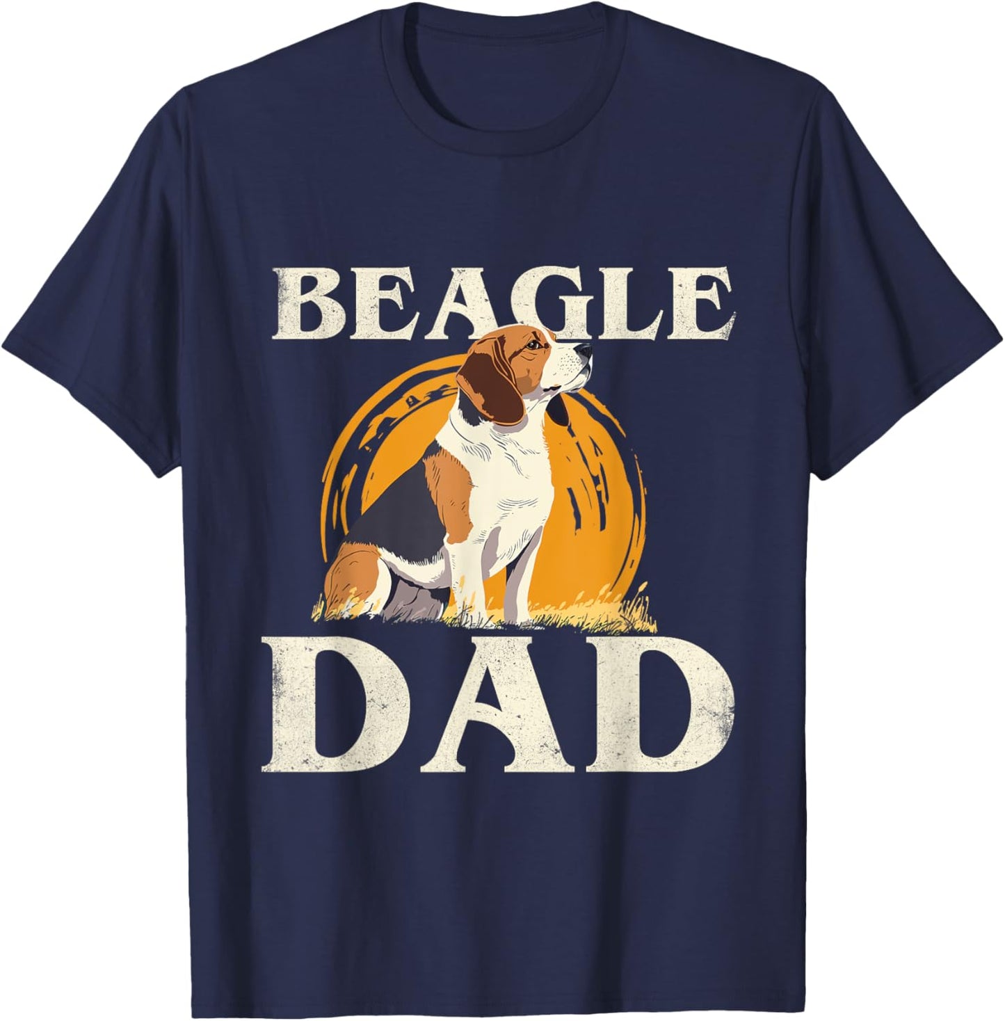 Beagle Dad - Dog Owner Animal Breeder Puppy Lover Women Girls Kids T-Shirt - T-Shirt | Navy