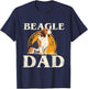 Beagle Dad - Dog Owner Animal Breeder Puppy Lover Women Girls Kids T-Shirt - T-Shirt | Navy