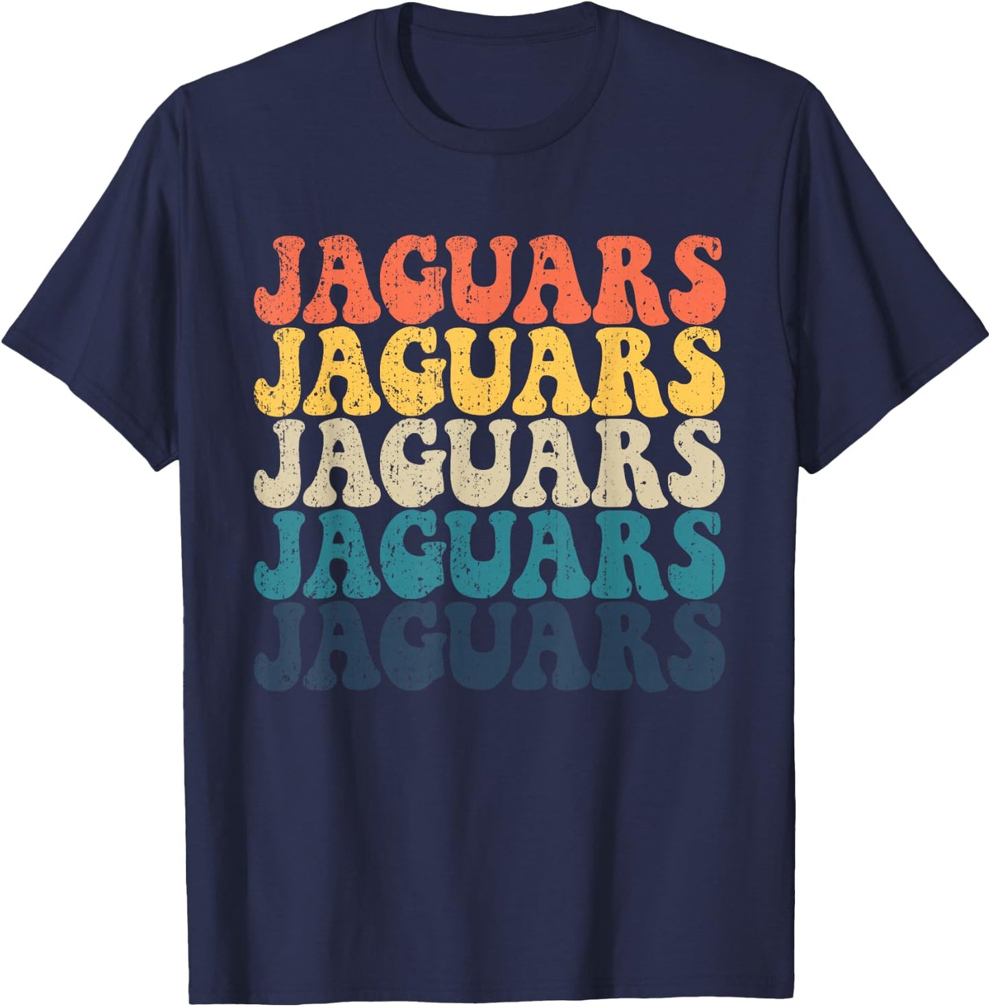 Jaguars High School Jaguars Sports Team Retro Jaguars T-Shirt - T-Shirt | Navy