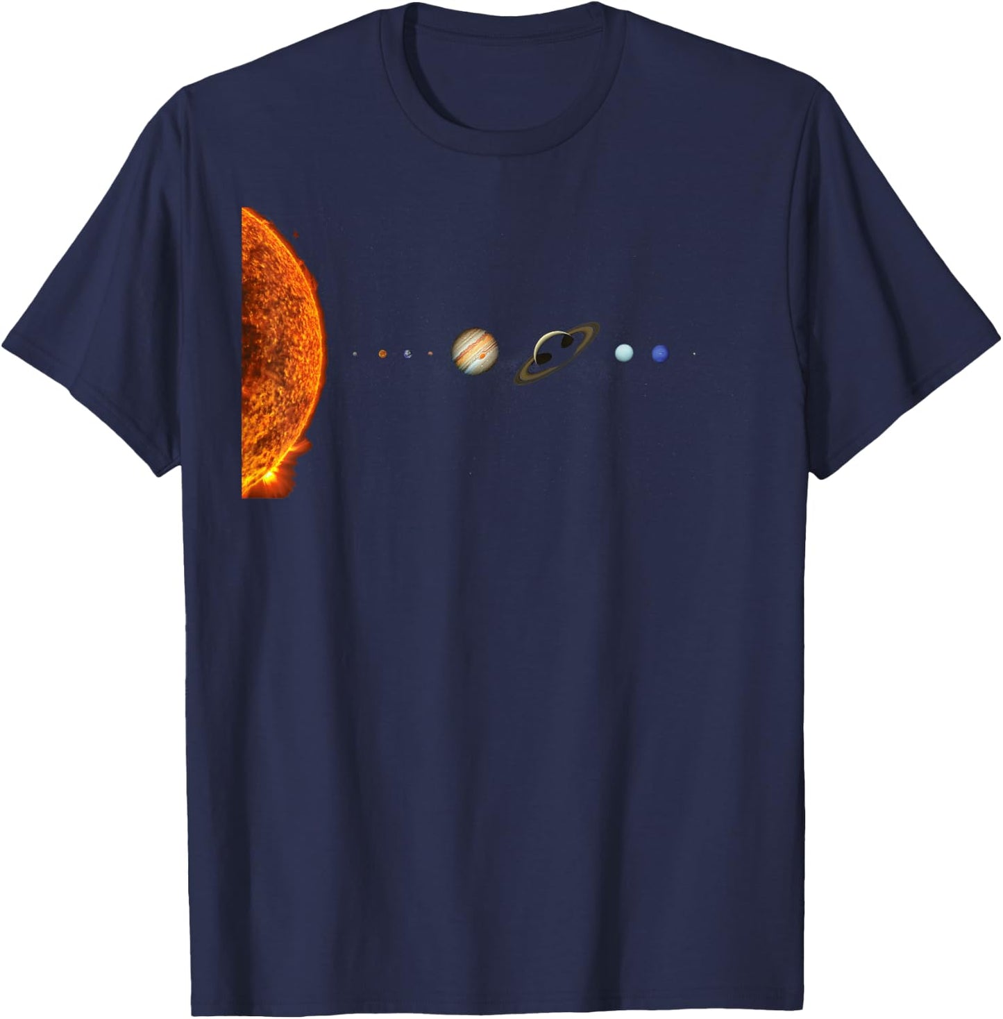 Solar System Nerd Galaxy Science and Planets Astronomy T-Shirt - T-Shirt | Navy