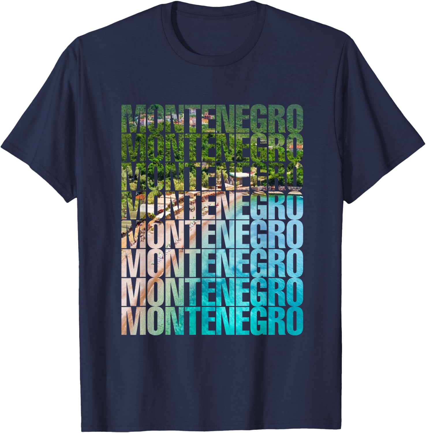 Travel to Kotor Funny Balkan Montenegro T-Shirt - T-Shirt | Navy