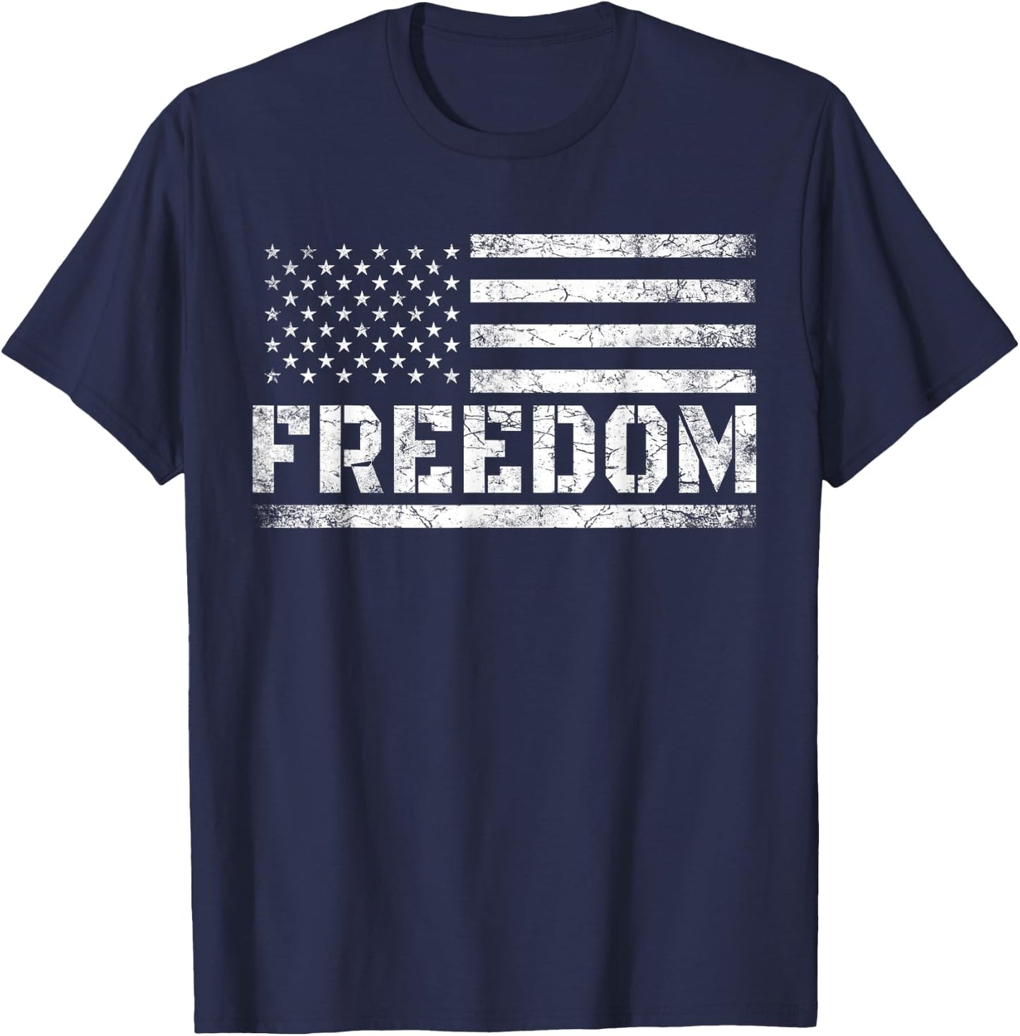 Freedom Top USA American Flag Top Freedom T-Shirt - T-Shirt | Navy