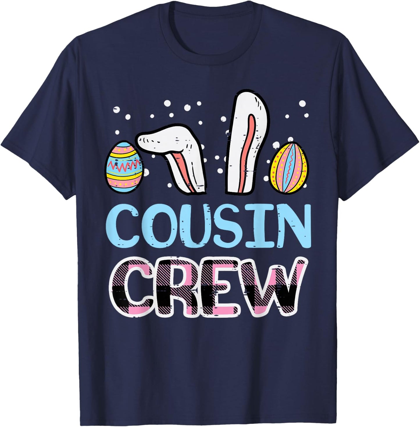 Easter Cousin Crew Family Matching Boys Girls Kids Toddler T-Shirt - T-Shirt | Navy