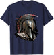 Spartan Helmet Warrior Gladiator Gym Fitness Workout T-Shirt - T-Shirt | Navy