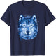 Wolf Watercolour Wolf Lover T-Shirt - T-Shirt | Navy
