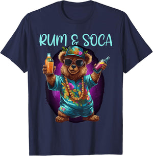 Rum And Soca, Soca Fans, Caribbean Carnival Party, Men T-Shirt - T-Shirt | Navy