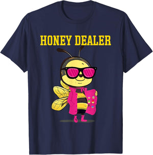 Honey Dealer For Beekeepers Bee Funny T-Shirt - T-Shirt | Navy