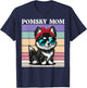 Pomsky Mom T-Shirt - T-Shirt | Navy
