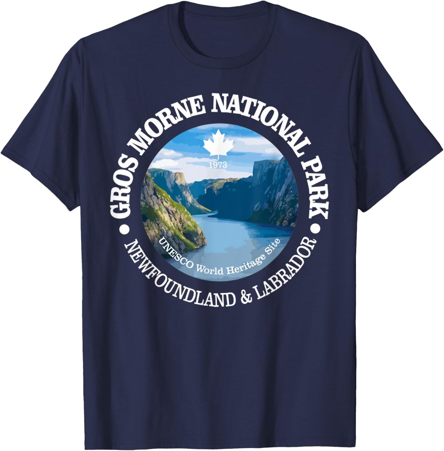 Gros Morne National Park, Nature Canada Hiking Lover T-Shirt - T-Shirt | Navy