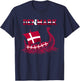 Denmark Viking Ship Danish Flag Dansk Danish Pride Danes T-Shirt - T-Shirt | Navy