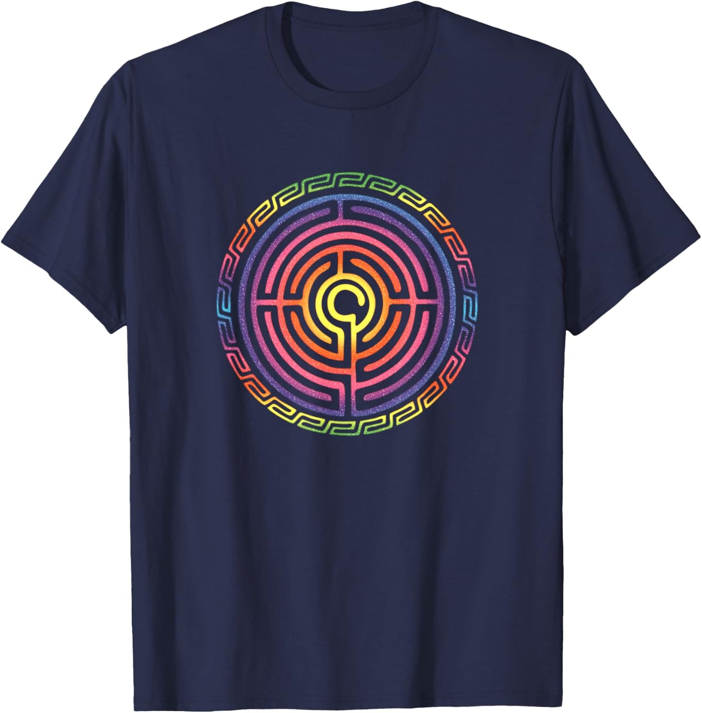 Labyrinth protection symbol magic mystic occultism Indians T-Shirt - T-Shirt | Navy
