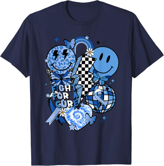 in November We Wear Blue T1D Type 1 Diabetes Awareness Gifts T-Shirt - T-Shirt | Navy