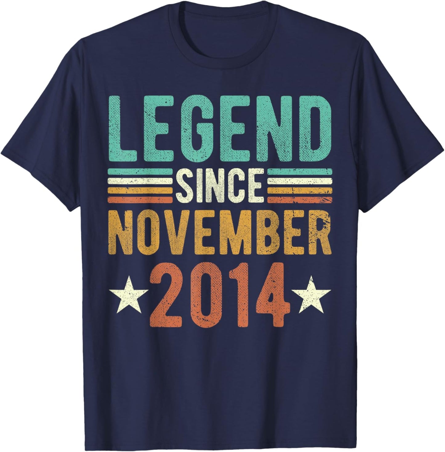 Legend Since November 2014 8 Years Old 8th anniversary T-Shirt - T-Shirt | Navy