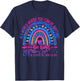 Autism Awareness Be Kind Leopard Rainbow Choose Kindness T-Shirt - T-Shirt | Navy