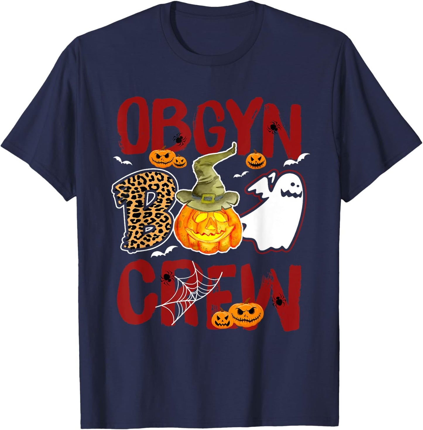 OBGYN Boo Crew Halloween OB-GYN Nurse Costume T-Shirt - T-Shirt | Navy