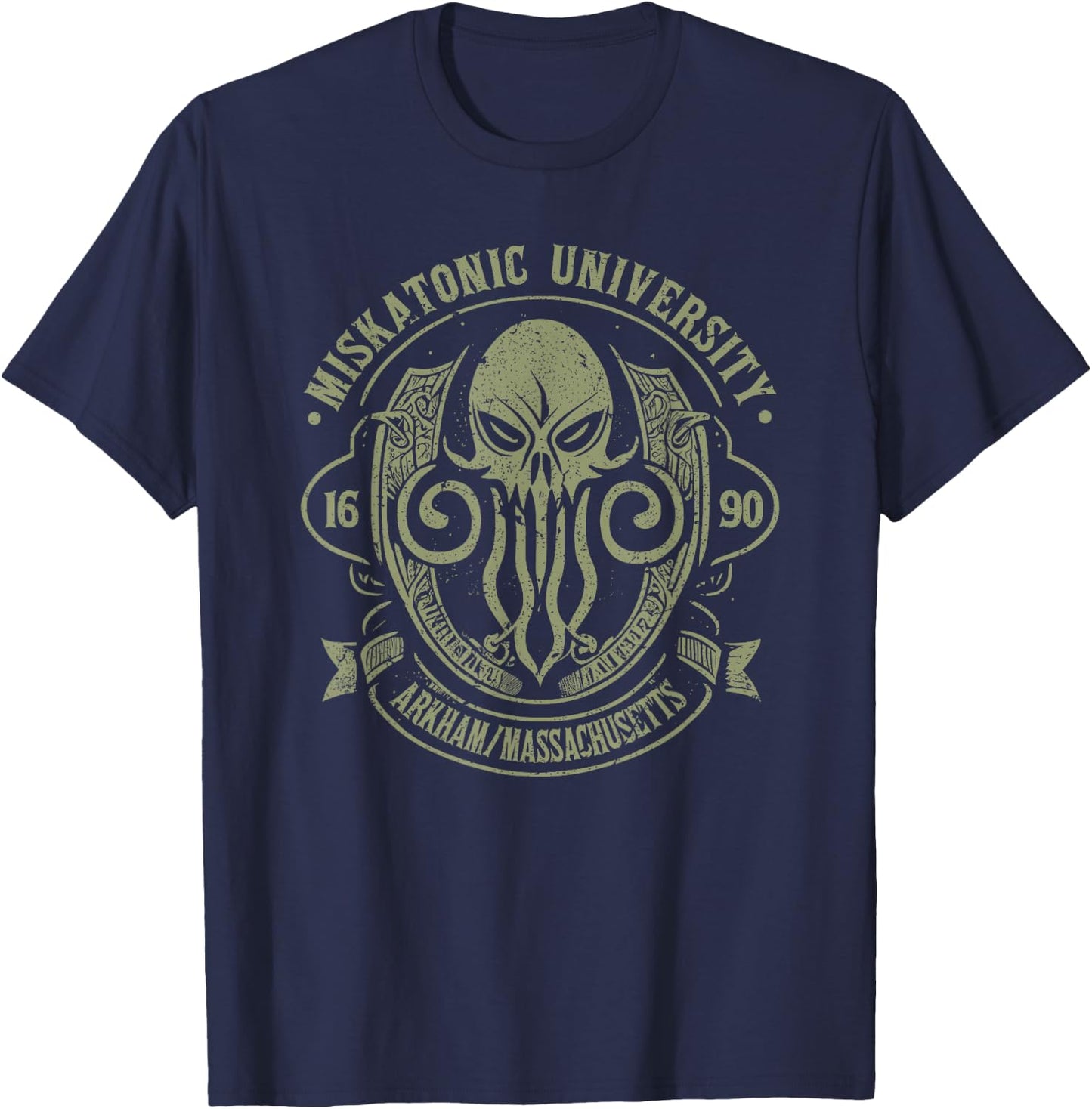 Miskatonic University, Cosmic Horror Cthulhu T-Shirt - T-Shirt | Navy
