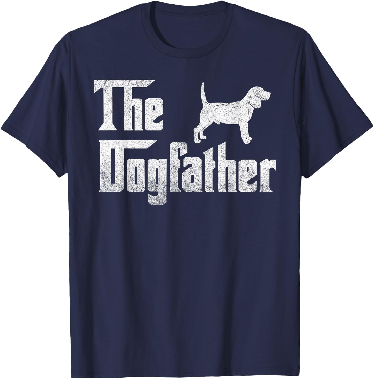 Beagle The Dogfather Funny Father Dog Lover Gift Men T-Shirt - T-Shirt | Navy
