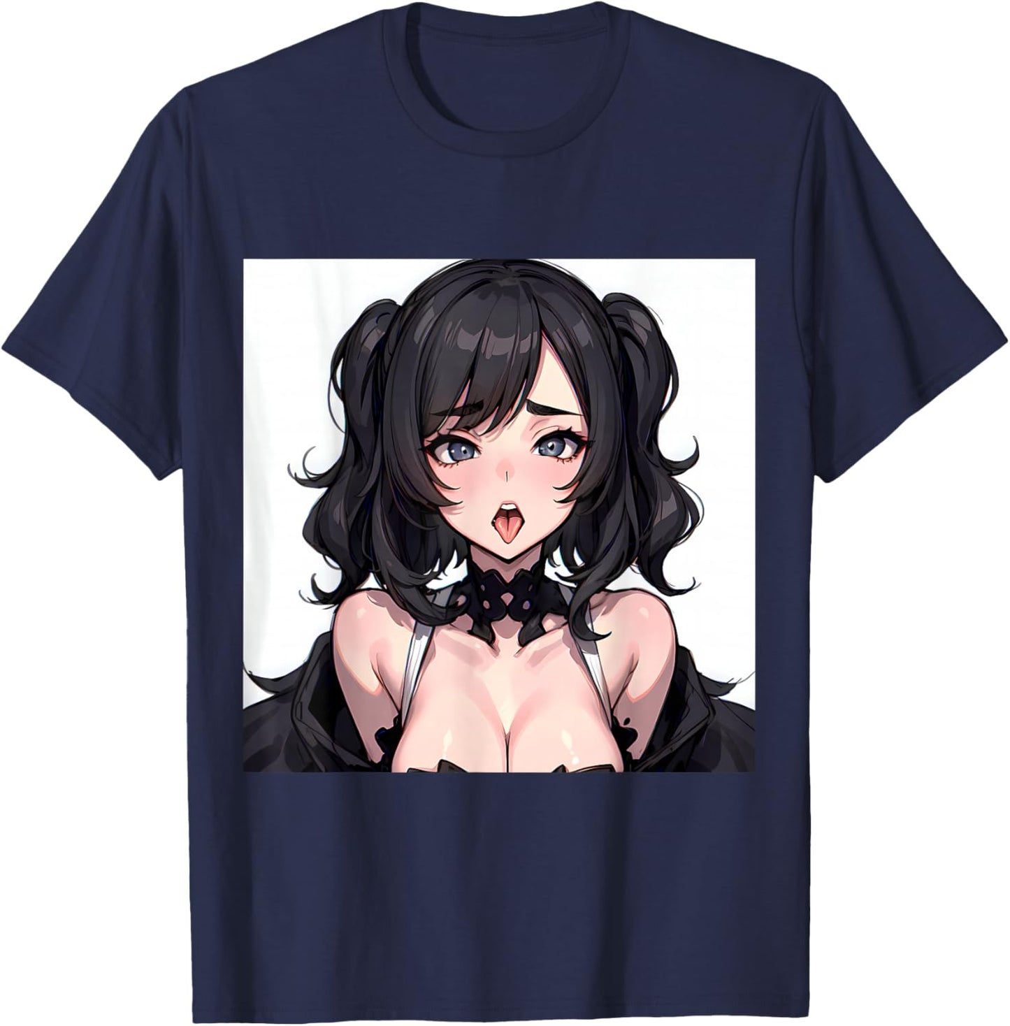 Lewd Anime Girl Ecchi Waifu Anime Hentai T-Shirt - T-Shirt | Navy