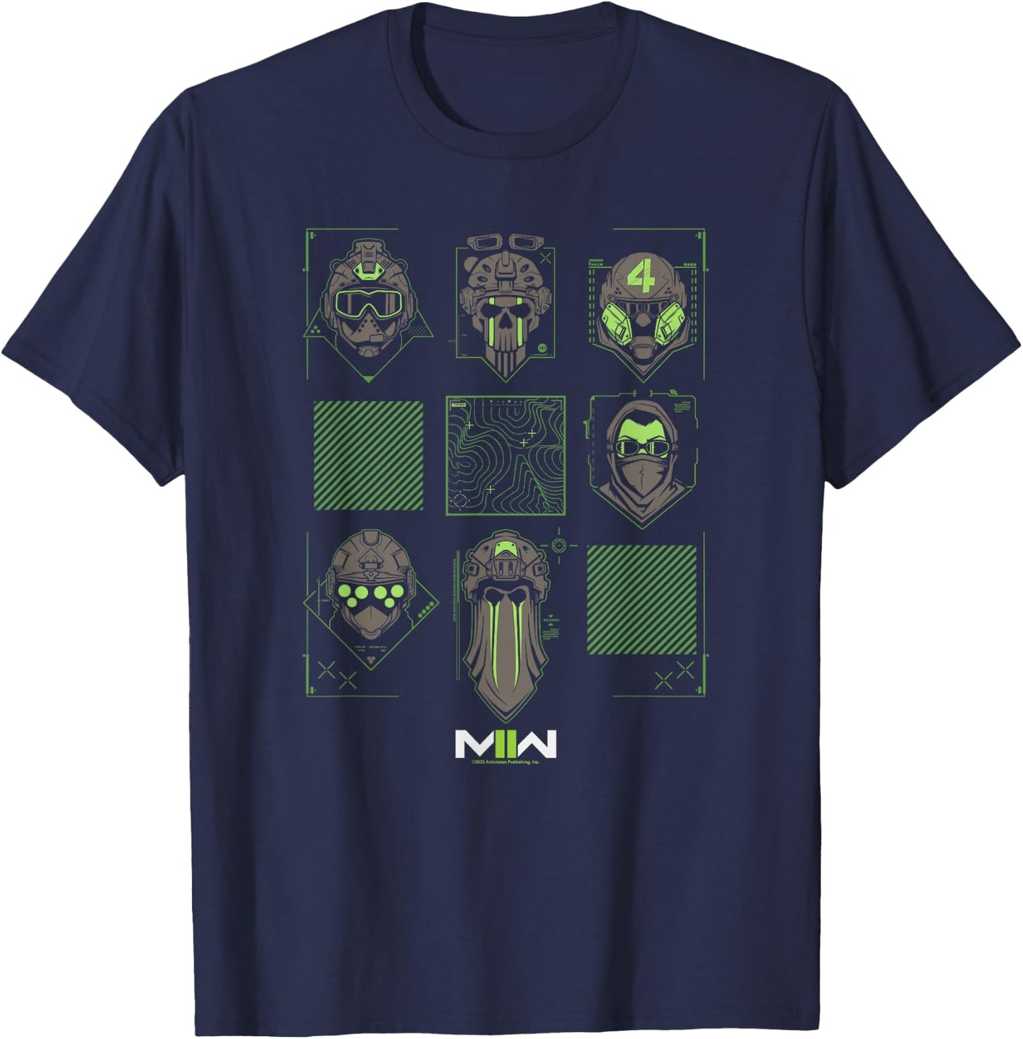 Call of Duty: Modern Warfare 2 Operators Faces Collage T-Shirt - T-Shirt | Navy