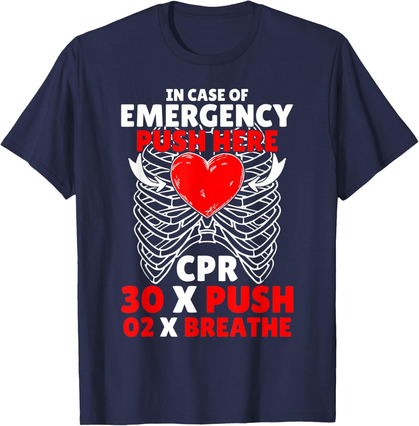 Funny CPR Instructor First Aid for Nurses CPR Instructor T-Shirt - T-Shirt | Navy