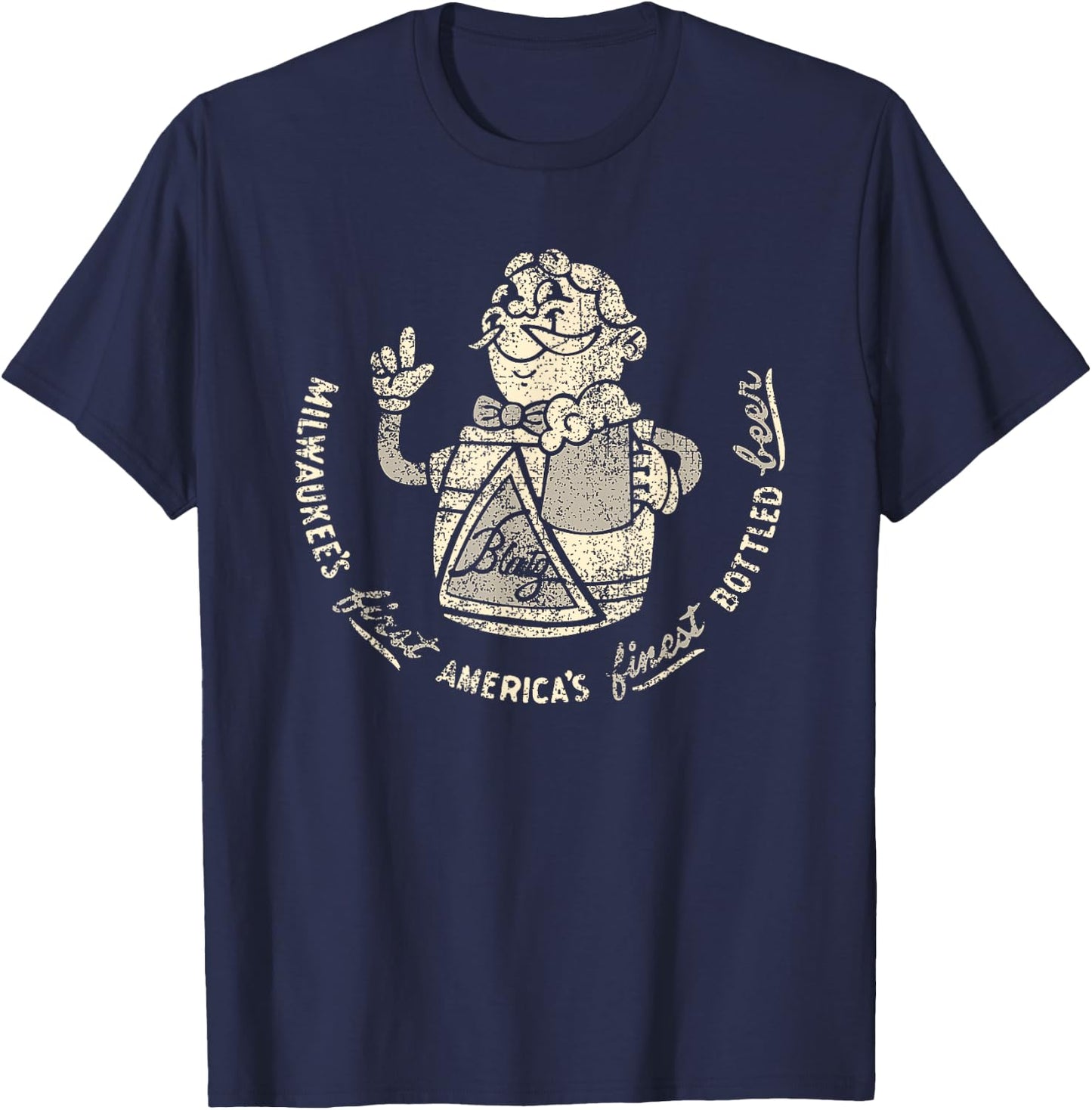 Blatz Beer Vintage Style - Pale America's Finest T-Shirt - T-Shirt | Navy