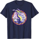 Pokémon Miraidon Legendary Paradox Violet Stained Glass Logo T-Shirt - T-Shirt | Navy