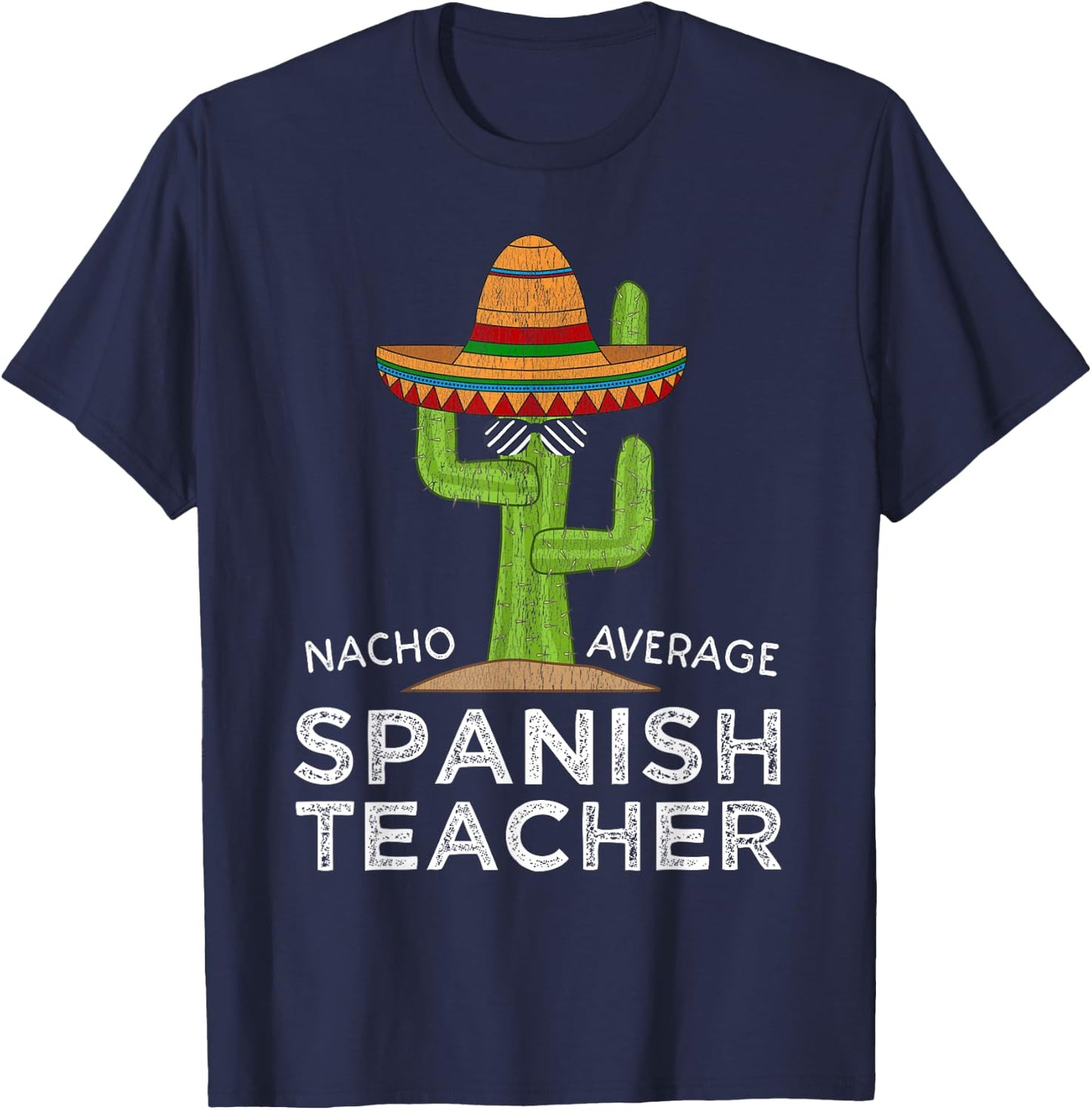 Fun Cute Funny Spanish Teacher Women Girls Kids T-Shirt - T-Shirt | Navy