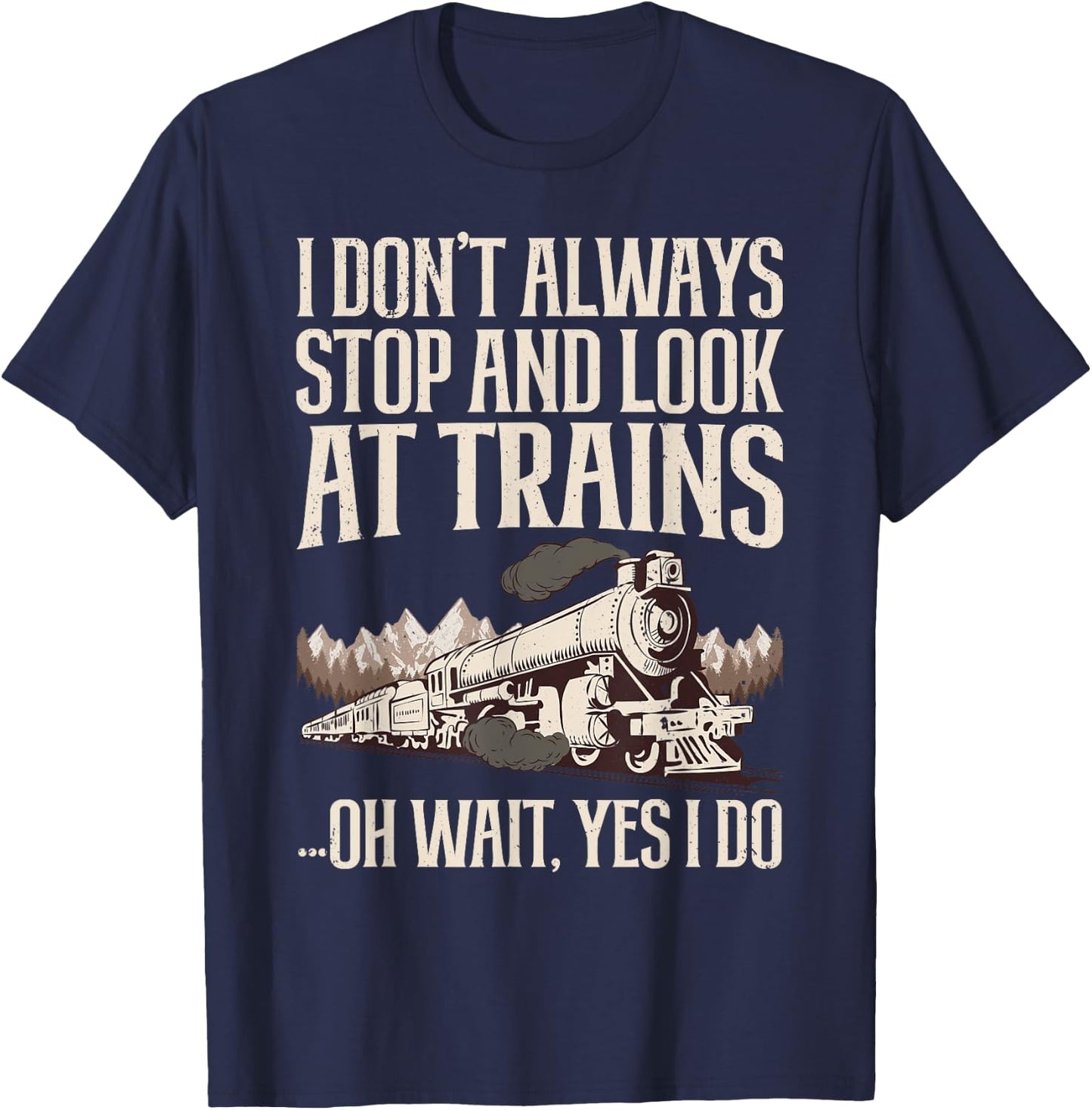 Cool Trains Women Train Collector Railroad Engine T-Shirt - T-Shirt | Navy