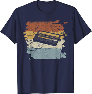 80's 90's Cassette T-Shirt - T-Shirt | Navy