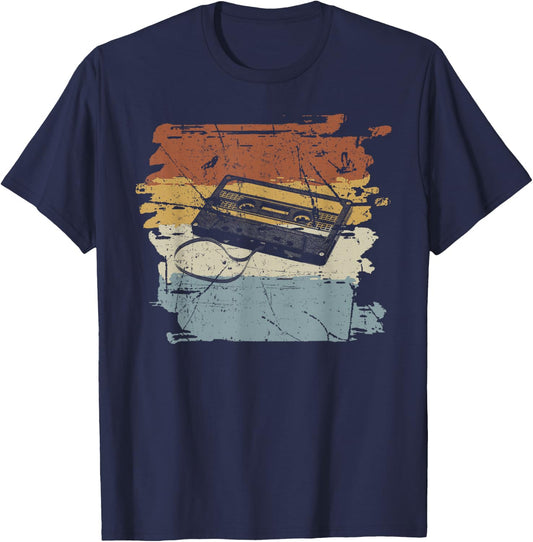 80's 90's Cassette T-Shirt - T-Shirt | Navy