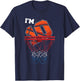I'm 10 Years Old Basketball Net Ball Game Gift Birthday Gift T-Shirt - T-Shirt | Navy