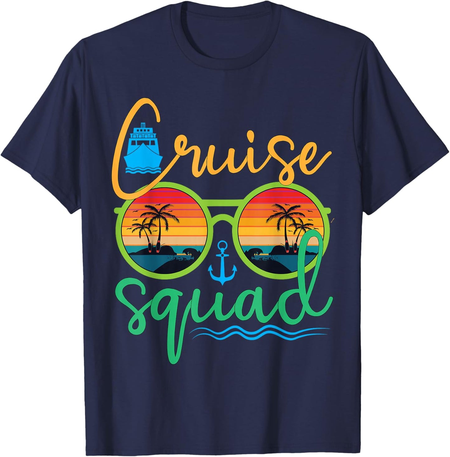 Cruise Squad 2025 Family Vacation Beach Matching Groupe T-Shirt - T-Shirt | Navy