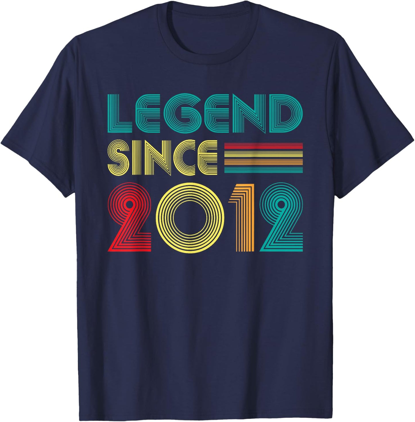 Legend Since 2012 13th Birthday Retro Vintage 13 Years Old T-Shirt - T-Shirt | Navy