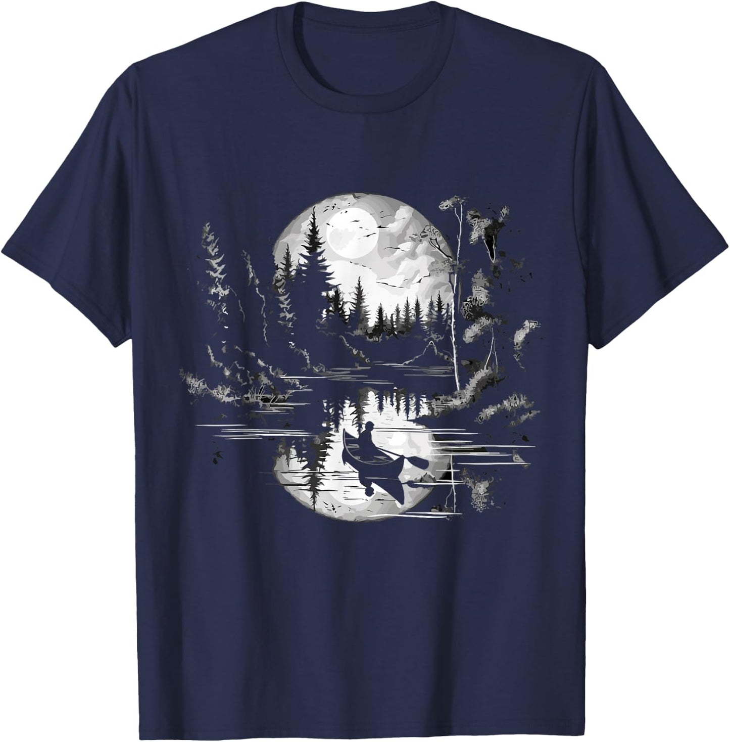 Canoe Canadian Canoeists Nature Canoe T-Shirt - T-Shirt | Navy