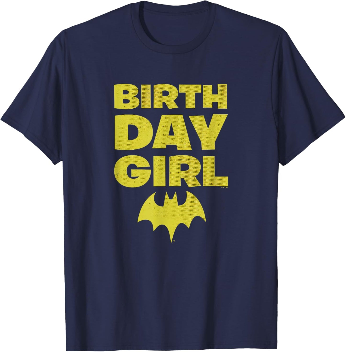 DC Comics Justice League Batman Birthday Girl Vintage T-Shirt - T-Shirt | Navy