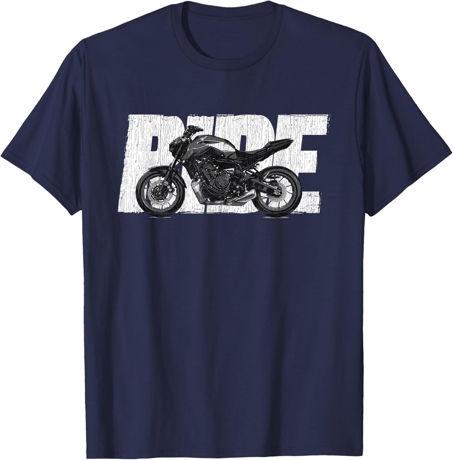 2021-2022 MT-07 Ride Naked Bike Ride Motorcycle T-Shirt - T-Shirt | Navy