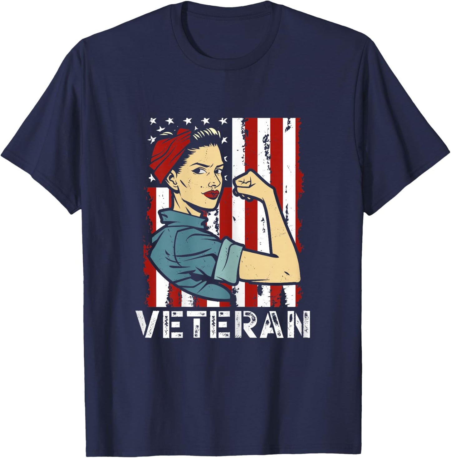 Female Veteran Veteran's Day U.S. Veteran T-Shirt - T-Shirt | Navy