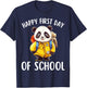 Happy First Day of School Kids and Teachers Panda T-Shirt - T-Shirt | Navy