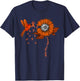 Hummingbird Holding Orange Ribbon Kidney Cancer Awareness T-Shirt - T-Shirt | Navy