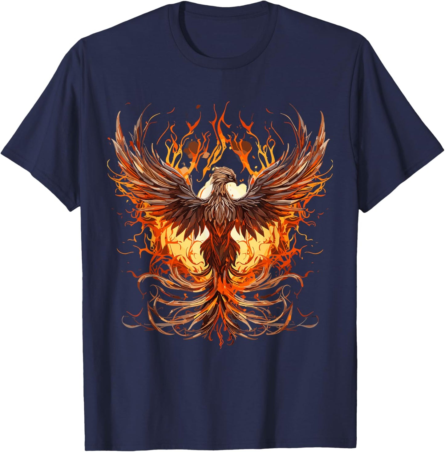 Phoenix Rising From Ashes Resurrection Rebirth New Beginning T-Shirt - T-Shirt | Navy