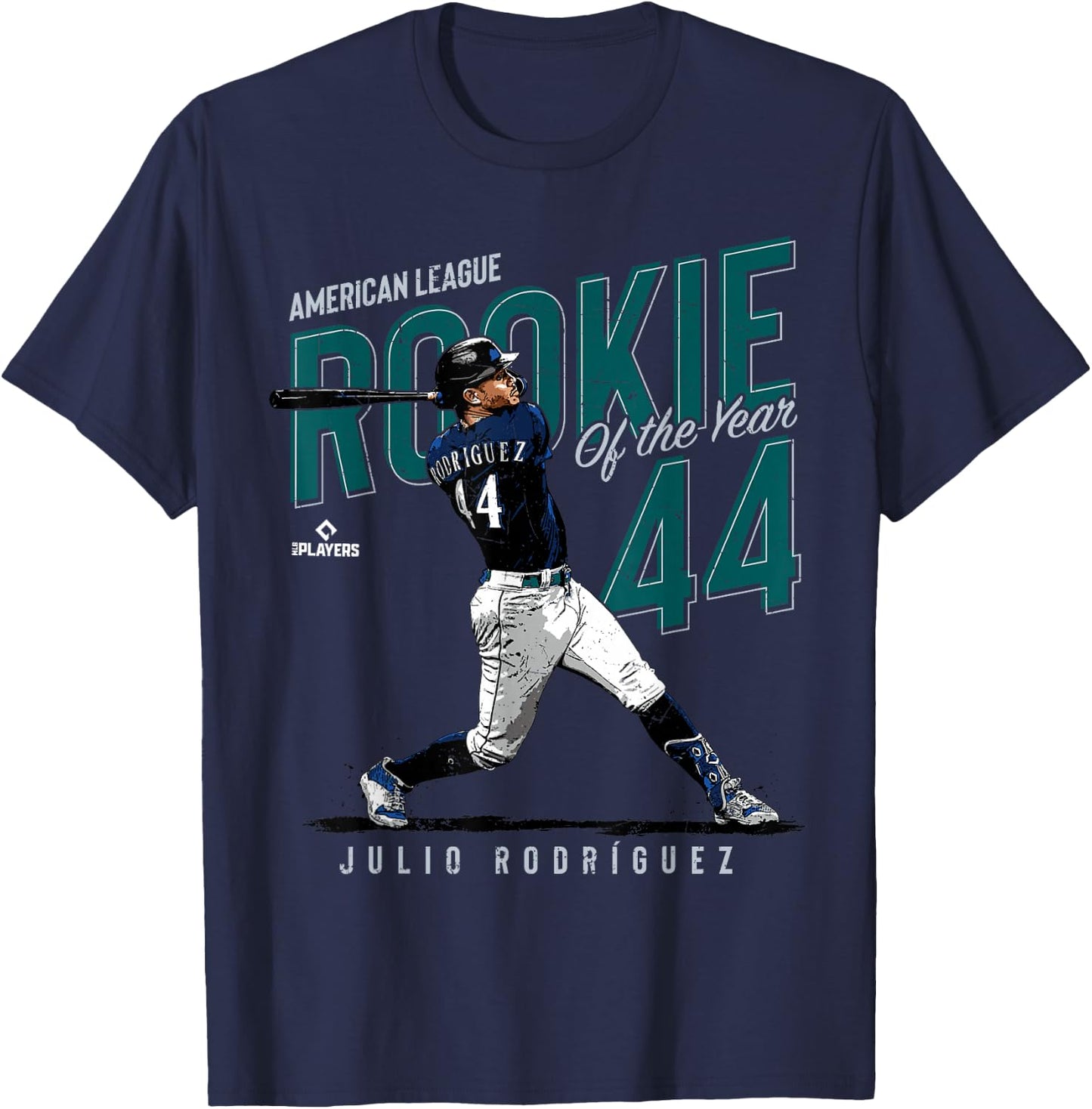Rookie of the Year Julio Rodriguez Seattle MLBPA T-Shirt - T-Shirt | Navy