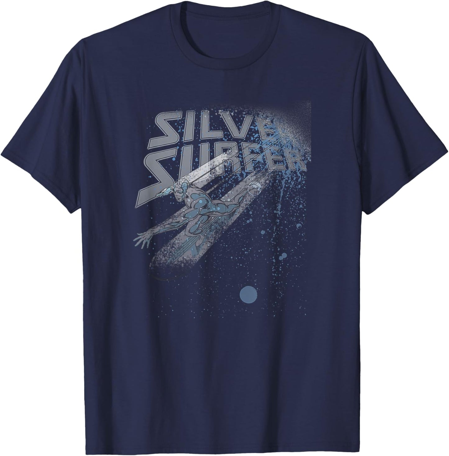 Marvel Fantastic Four Silver Surfer Speed Retro Vintage Logo T-Shirt - T-Shirt | Navy