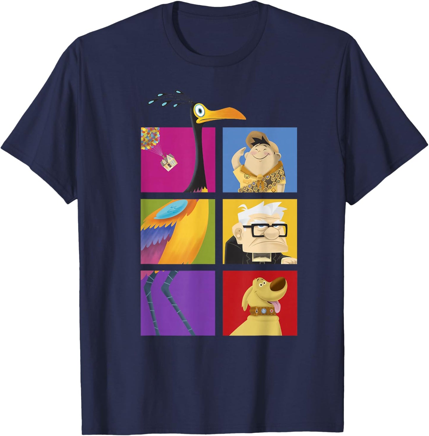 Disney Pixar Up Characters Color Box Up T-Shirt - T-Shirt | Navy