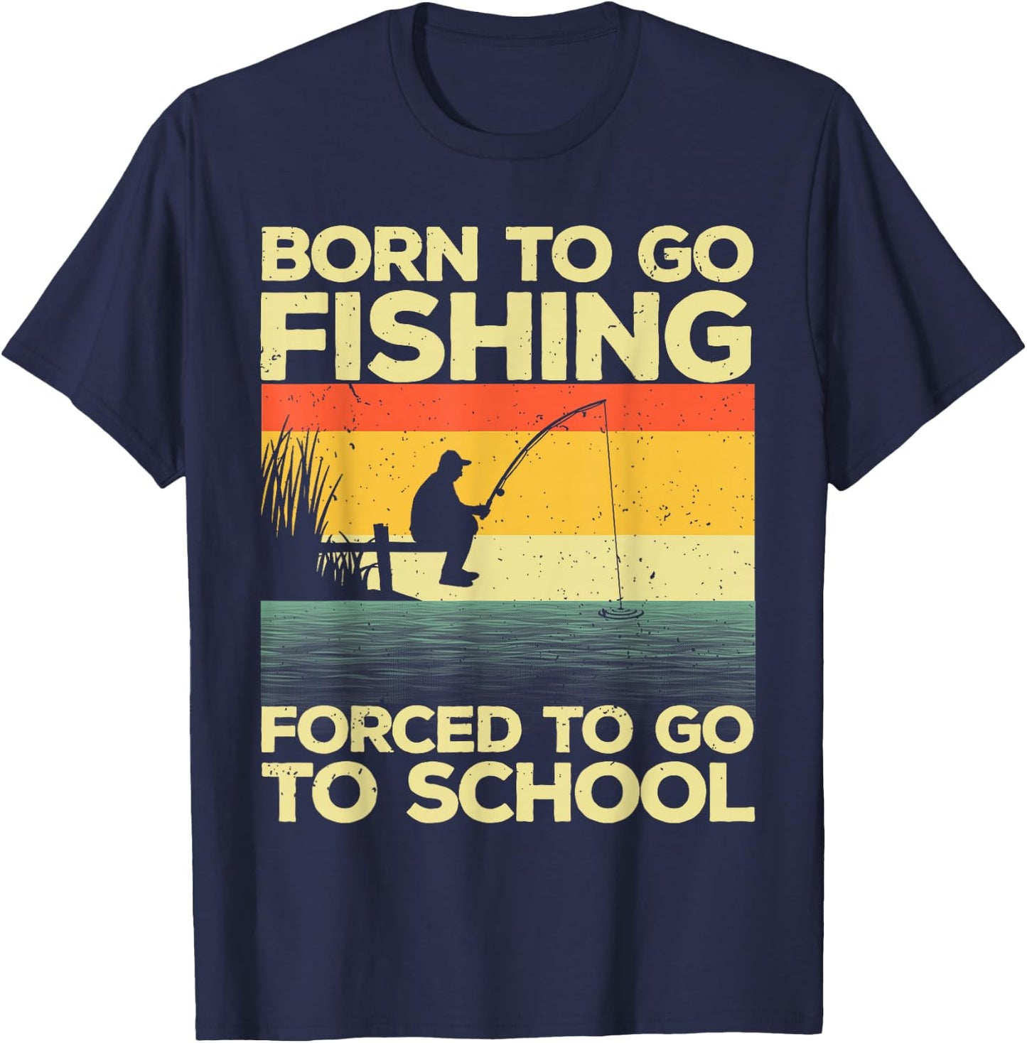 Cool Fishing Women Kids Bass Fishing Fisherman Fish Small T-Shirt - T-Shirt | Navy