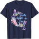 Hope Faith Love Hummingbird Picture Bird Print T-Shirt - T-Shirt | Navy