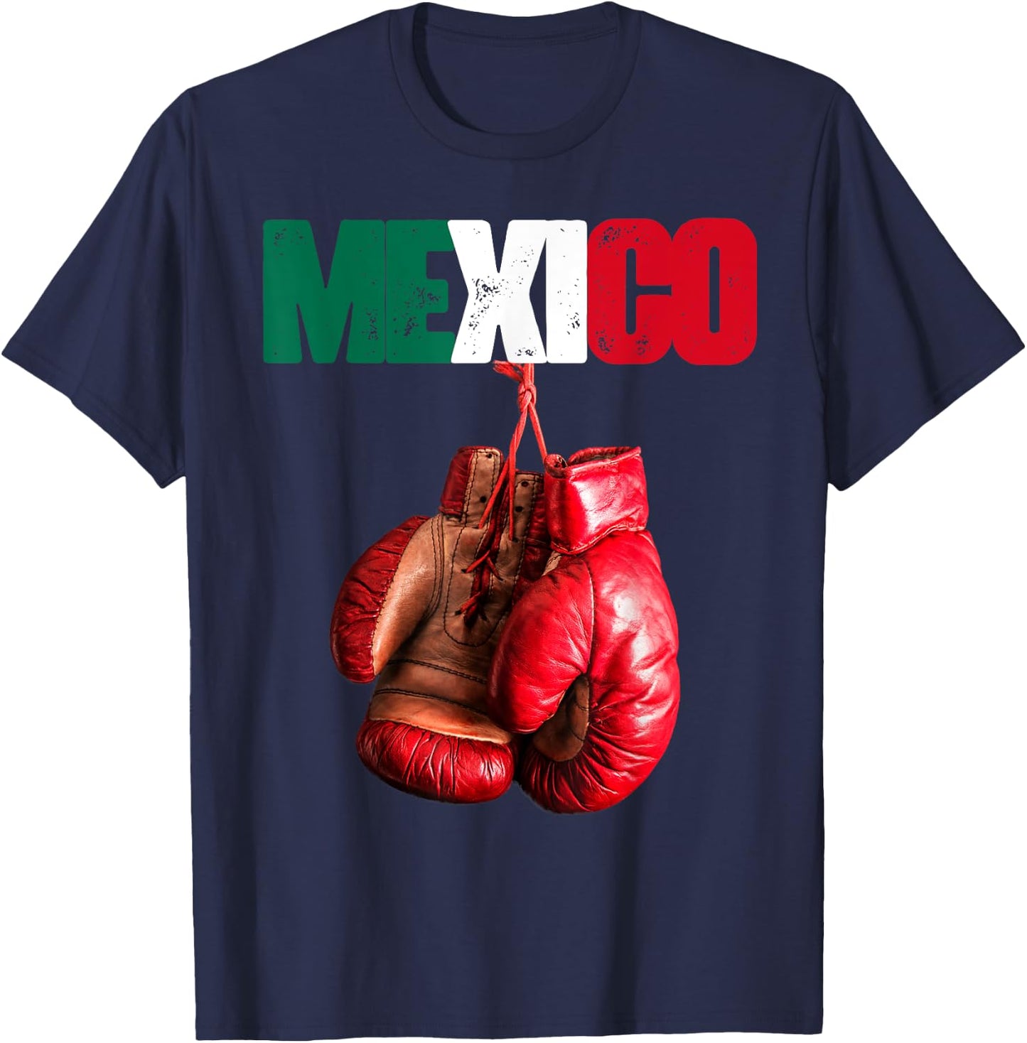 Funny Boxing - I Love Boxing Mexico T-Shirt - T-Shirt | Navy