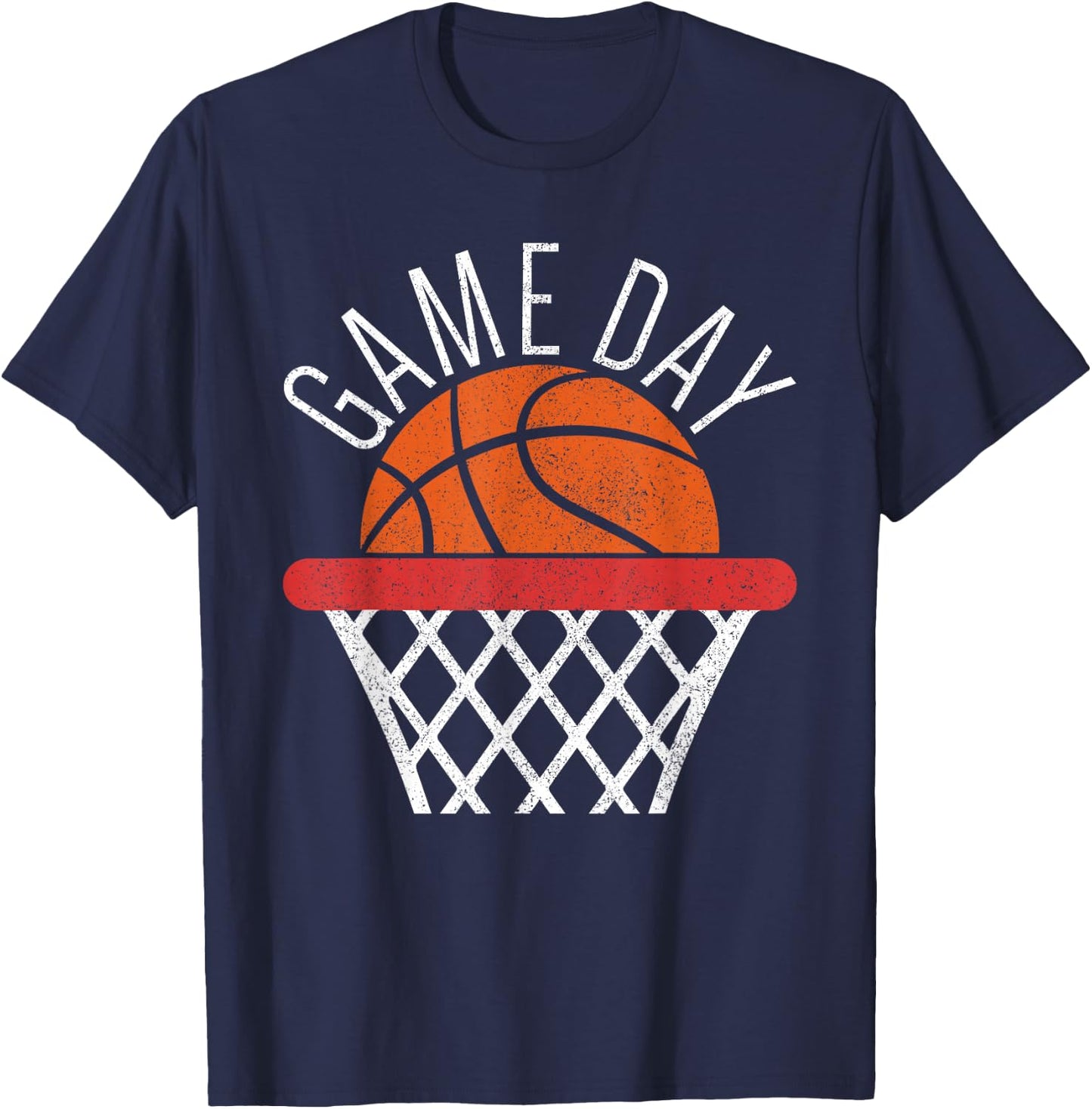 Game Day Basketball Lover Basketball Player Funny Basketball T-Shirt - T-Shirt | Navy